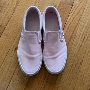 Light pink slip on vans